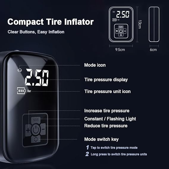 Portable Wireless Tire Inflator