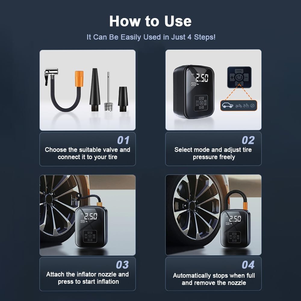 Portable Wireless Tire Inflator